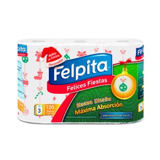 ROLLO DE COCINA FELPITA DECORADO 3X40P