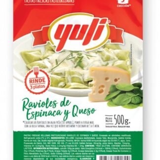 YULI RAVIOLES ESPINACA Y QUESO 500G