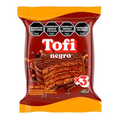 ALFAJOR TOFI NEGRO X3