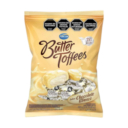CARAMELOS ARCOR BUTTER TOFFEES CHOCOLATE BLANCO 82