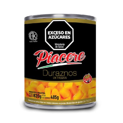 DURAZNO LATA PIACERE 820G